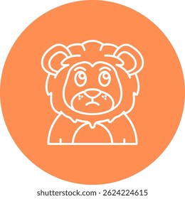 Diseño de icono de Vector de línea triste