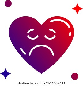 Design de ícone de vetor de linha triste