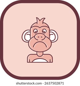 Sad Line vector Icon Design
