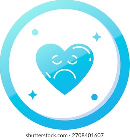 Sad Line vector Icon Design