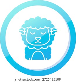 Diseño de icono de Vector de línea triste