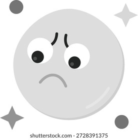 Diseño de icono de Vector de línea triste
