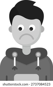 Sad Line vector Icon Design
