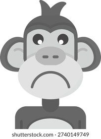 Sad Line vector Icon Design