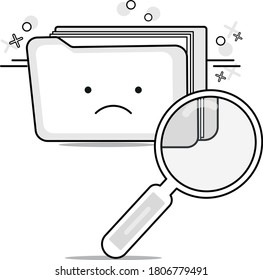 
sad linear icon for website