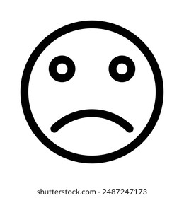 sad linear logo mark in black and white