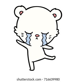 sad little polar bear cartoon
