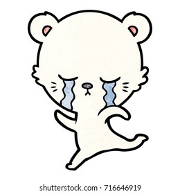 sad little polar bear cartoon