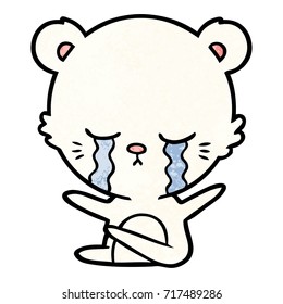 sad little polar bear cartoon