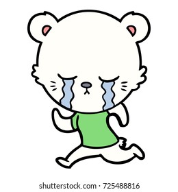 sad little polar bear cartoon