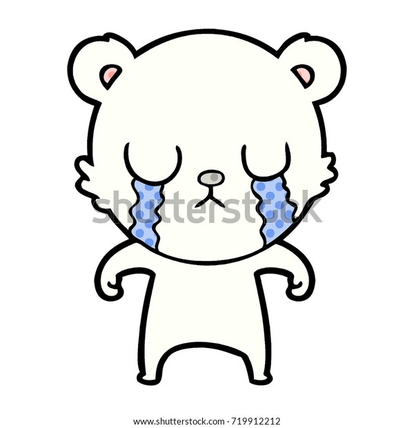 Sad Little Polar Bear Cartoon Stock Vector (Royalty Free) 719912212 ...