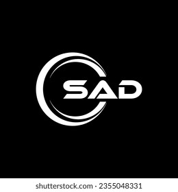 Design des SAD-Logos, Inspiration für eine einzigartige Identität. Modernes Eleganz und kreatives Design. Markieren Sie Ihren Erfolg mit dem Markieren dieses Logos.