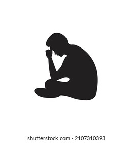 Sad logo icon vector illustration design