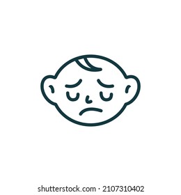 Sad logo icon vector illustration design
