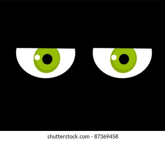 Sad looking green eyes
