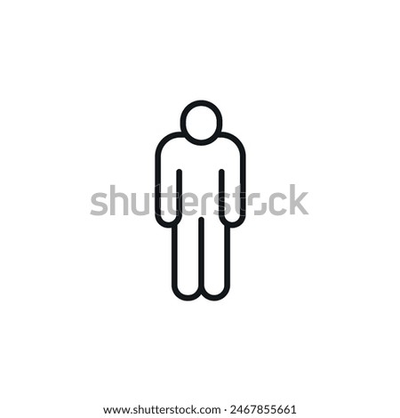 Sad Man. Depression linear icon. Emotion line customizable illustration. Contour symbol. Vector isolated outline drawing. Editable stroke