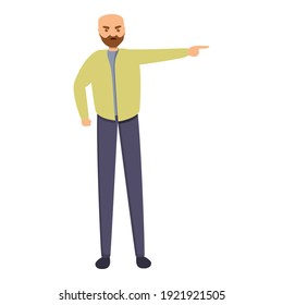 Sad man dislikes something icon. Cartoon of a sad man that dislike something, vector icon for web design isolated on white background