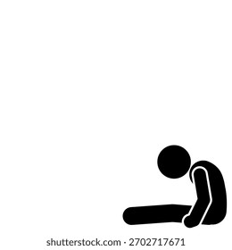 Sad man sitting with lowered head