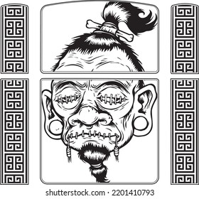 Sad man Vector design illustration on white background