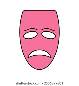 sad mask Icon illustration perfect for designs related to circus and carnival themes