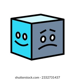 sad mood color icon vector. sad mood sign. isolated symbol illustration