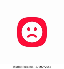 Vector de signo de icono de sentimiento triste