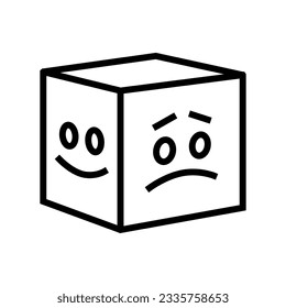 sad mood line icon vector. sad mood sign. isolated contour symbol black illustration