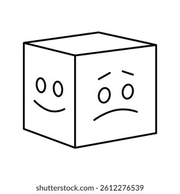 sad mood line icon vector. sad mood sign. isolated contour symbol black illustration