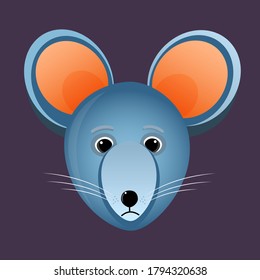 
Sad mouse, vector illustration in a cute cartoon style. Character illustration with emotions