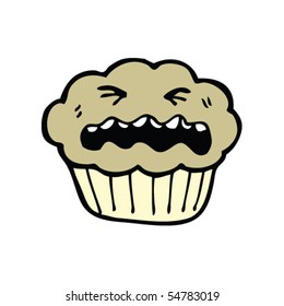 sad muffin cartoon