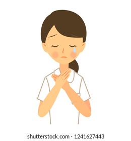 A sad nurse