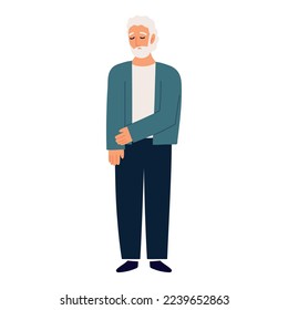 sad old man icon isolated