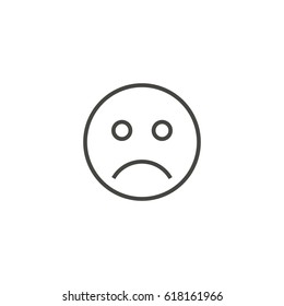 sad outline icon vector