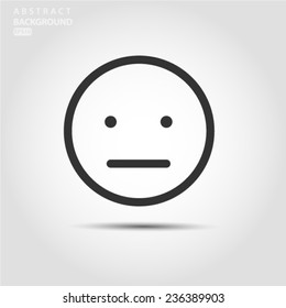 sad Outline Icon Vector EPS 10 illustration.