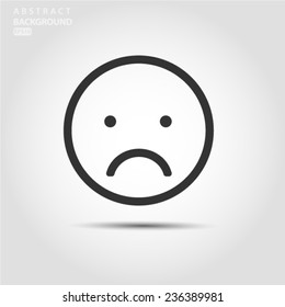 sad Outline Icon Vector EPS 10 illustration.