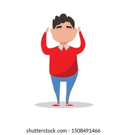 Sad People Working Feeling Vector