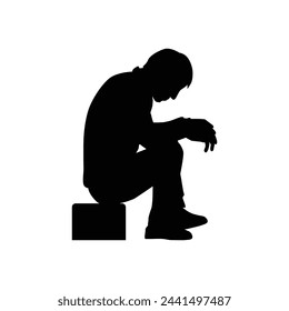 Sad Person Icon Vektor Illustration Design