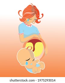 sad pregnant women will affect baby inside