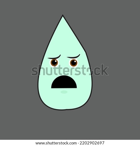 sad rain, simple design, suitable for cartoons, emojis, logos and symbols