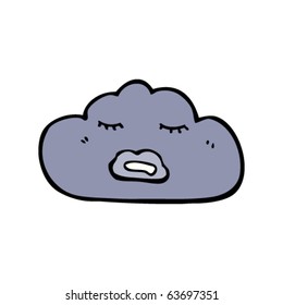 sad raincloud cartoon