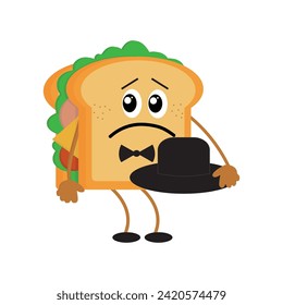 Sad sandwich character sensitive gentleman