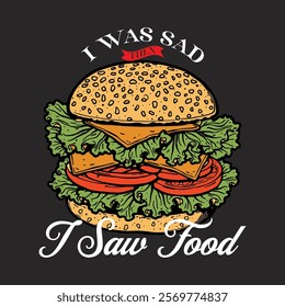 I was sad then i saw food. Fast Food Typography