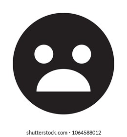 sad and scary smile vector icon