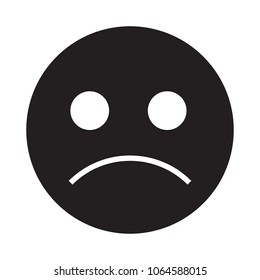 sad and scary smile vector icon