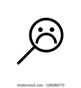 sad searching outline icon vector