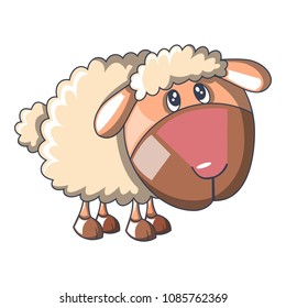 Sad sheep icon. Cartoon of sad sheep vector icon for web design isolated on white background