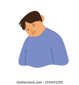 Sad sick guy with a bad feeling
