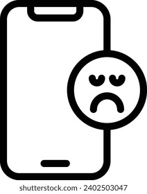 Trauriges einzelnes Vektorsymbol 