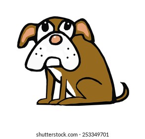 Sad Sitting Dog