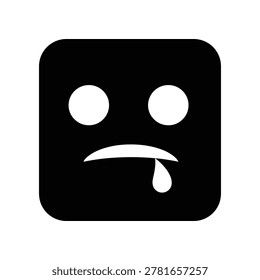 Triste icono emoji teléfono